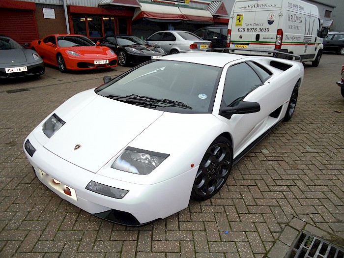 Classic white car